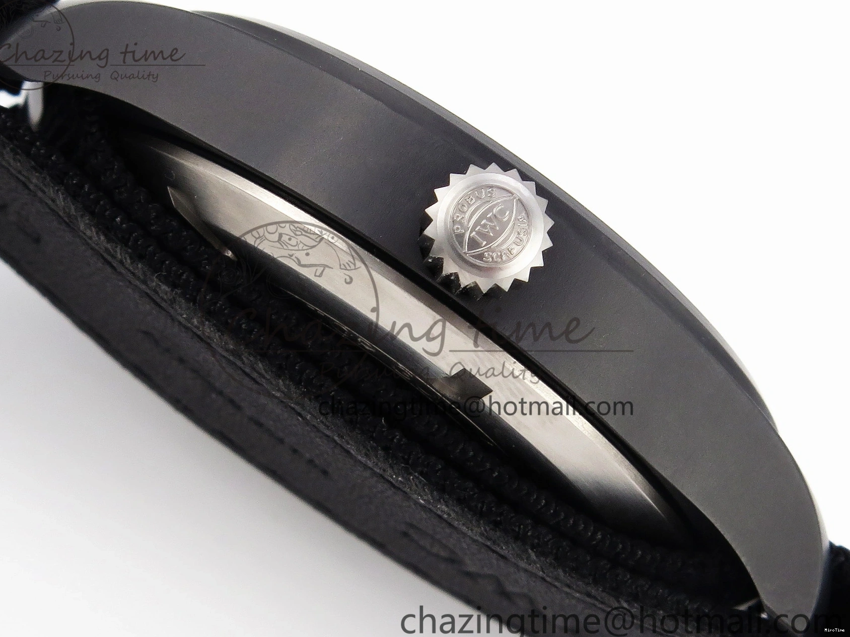 MIROTIME 0208 FreshLook Pilot’s Watch Top Gun Black Ceramic IW326901 ZF 1:1 Best Edition on Black Nylon Strap A 7026